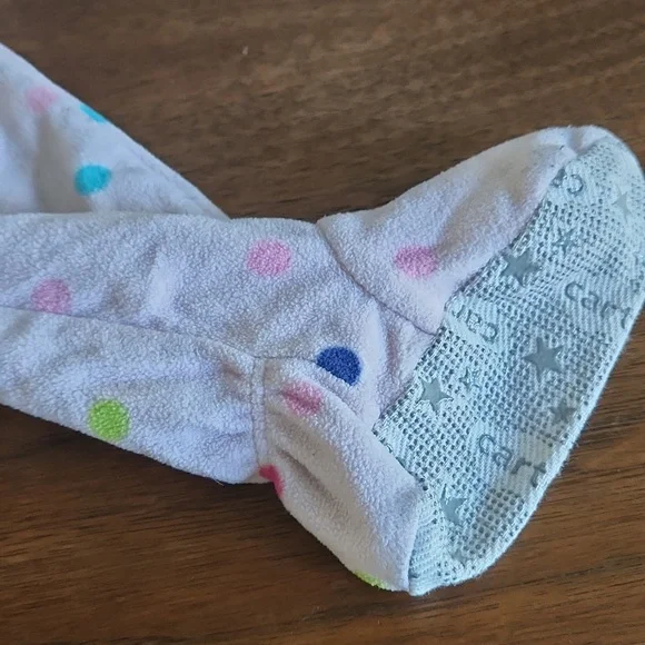 Cater's, Super Comfy, 12 Month, Flame Resistant Sleeper, Light Pink w head band - Picture 6 of 11